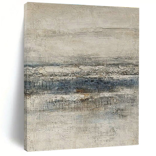 Gray - White - Blue Textured Art for Coastal Art Gallery & Nautical - Themed Home DLZ1853
