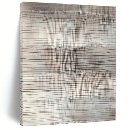 Grid - Patterned Abstract Art for Minimalist Home Office & Calm Home Reading Nook STSC1439