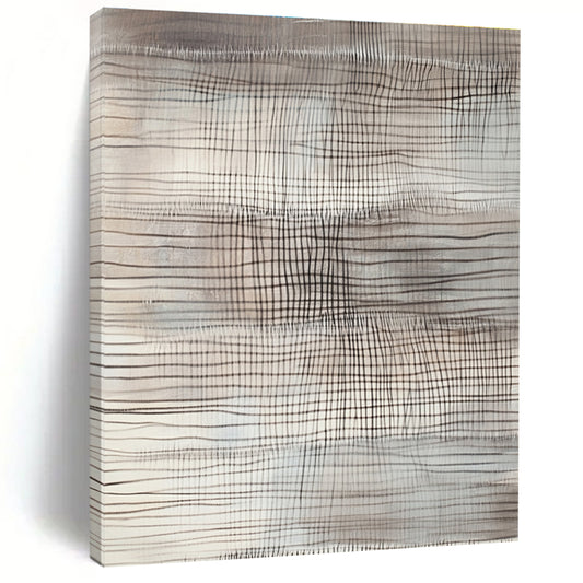 Grid - Patterned Abstract Art for Minimalist Home Office & Calm Home Reading Nook STSC1439