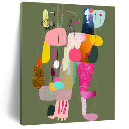 Colorful Abstract Figures for Bohemian - Style Living Room & Creative Art Studio STSC970