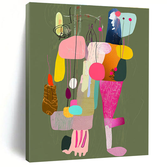 Colorful Abstract Figures for Bohemian - Style Living Room & Creative Art Studio STSC970