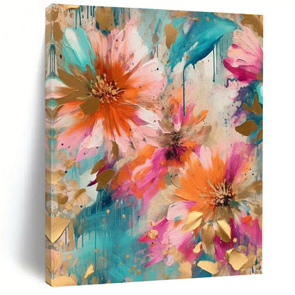Floral with Gold Accents Art for Wedding Venue & Luxury Hotel DLZ2298