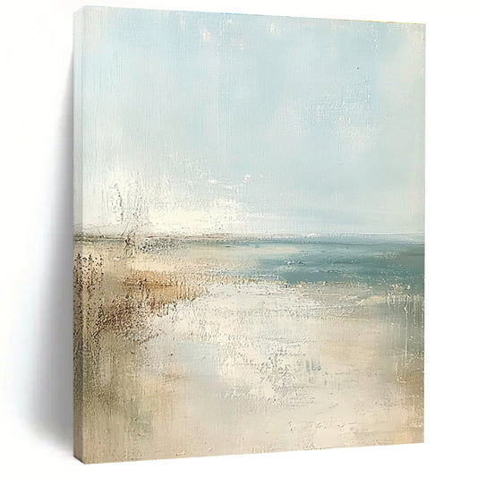 Minimalist Beach Abstract in Soft Tones for Minimalist Bedroom & Meditation Center STSC158