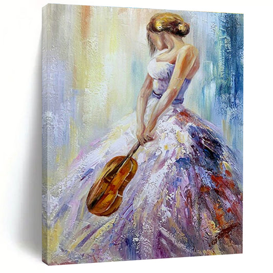 Colorful Violinist Art for Music Room & Art - Loving Home Dining Room DLZ2055