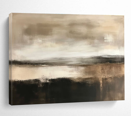 Brown - Toned Abstract Landscape Art for Rustic Lodge & Earth - Toned Bedroom SC067