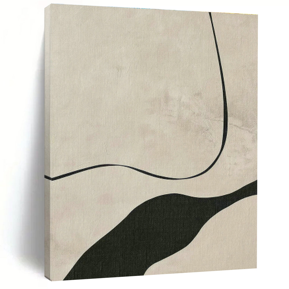 Curved Line Abstract Art for Minimalist Home & Modern Office DLZ1155