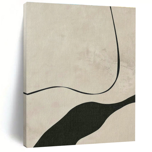 Curved Line Abstract Art for Minimalist Home & Modern Office DLZ1155
