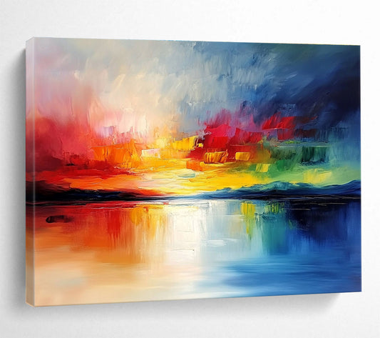 Rainbow Sunset Art for Creative Studio & Colorful Kids’ Room SC076