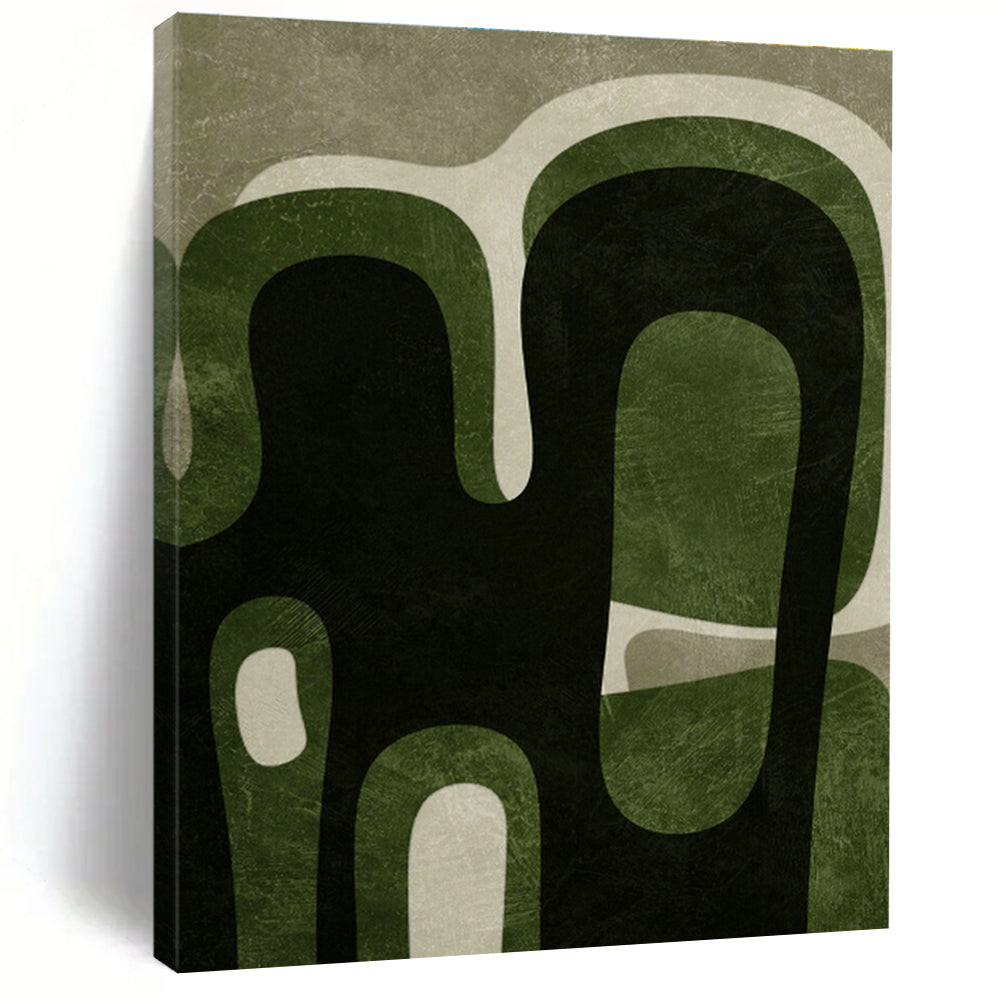 Organic Green Abstract Art for Bohemian Nursery & Garden - Themed Retail DLZ1388