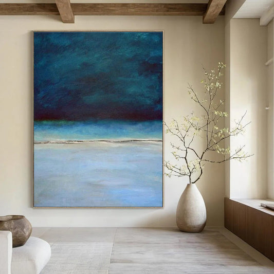 Minimalist Sea Horizon for Japandi - Style Beach House & Zen Meditation Nook DLZ0945