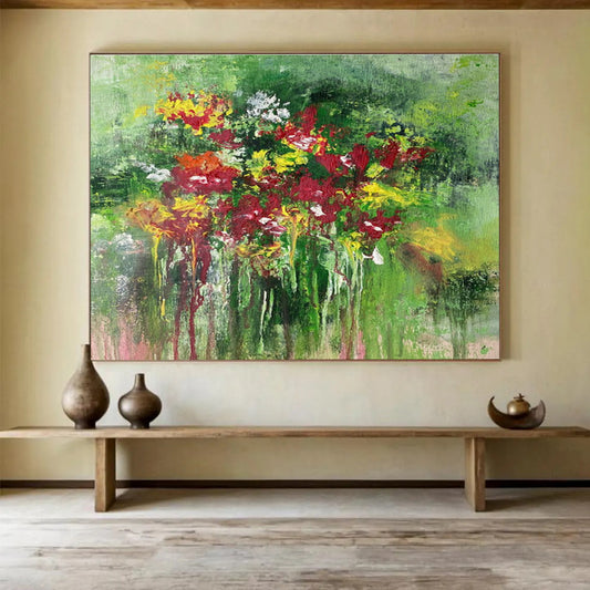Floral Abstract Art: Infuse Natural Artistic Charm into Your Garden Room DLZ2392