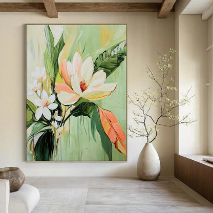 Floral Bouquet on Green for Florist Shop & Feminine Bedroom STSC1142