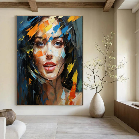 Colorful Woman’s Portrait Art for Fashion - Forward Home Dressing Room & Artistic Makeup Studio DLZ1538