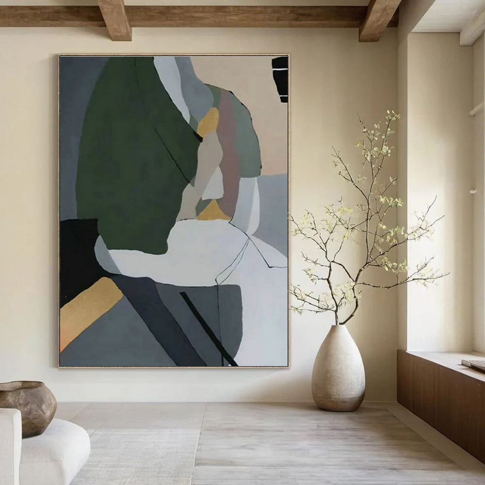 Geometric Color - Block Abstract Art for Living Room & Office DLZ0540