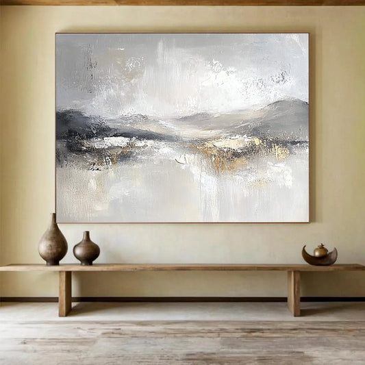 Gray Tonal Landscape Art for Industrial - Chic Café & Monochrome Art Gallery SC083