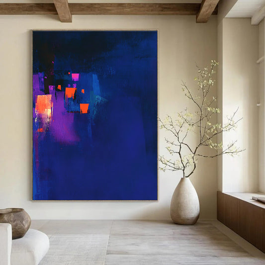 Dark Blue with Neon Accents for Modern Nightclub & Urban Art Space STSC544