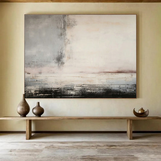 Gray - Pink Abstract Art for Modern - Chic Powder Rooms DLZ2430