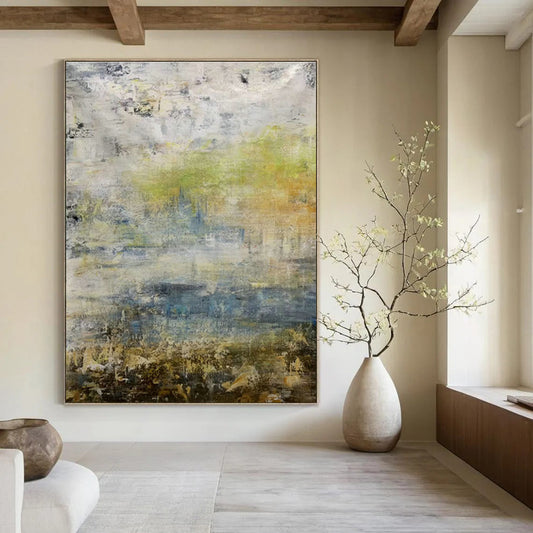 Multi - Color Textured Abstract Art for Art Gallery & Home Studio DLZ0571