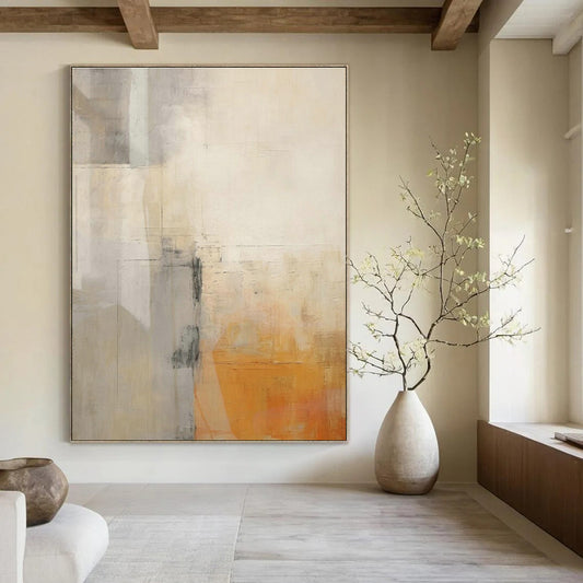 Yellow - Gray Geometric Abstract Art for Modern Art Gallery & Creative Hub DLZ1959