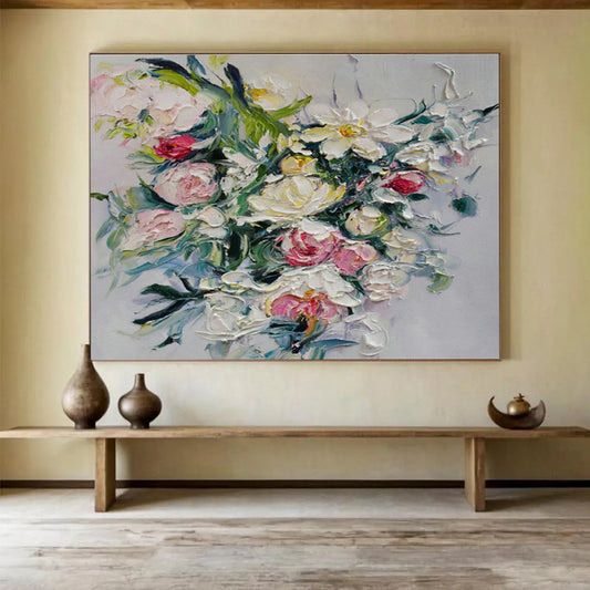 Impasto Flower Bouquet Art for Romantic Wedding Venue DLZ3045