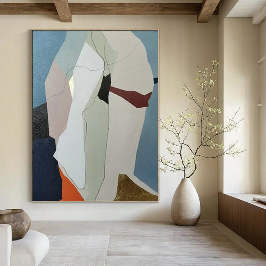 Geometric Color - Block Abstract Art for Modern Office & Art Gallery DLZ1060