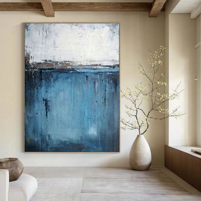 Coastal Abstract Art for Beach House Living Room & Nautical Art Studio DLZ2258