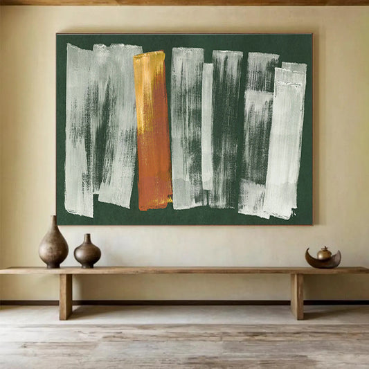 Green - Background Brushstroke Abstract for Eco - Friendly Café DLZ2996