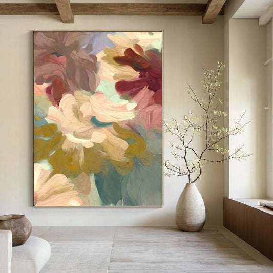 Soft Pastel Floral Art for Girls’ Bedroom & Light - Filled Café DLZ1360