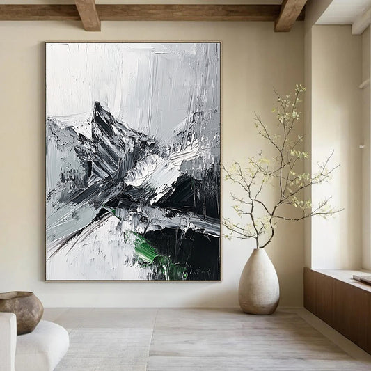 Monochrome Abstract Mountain for Adventure - Themed Office & Nature - Inspired Home STSC427