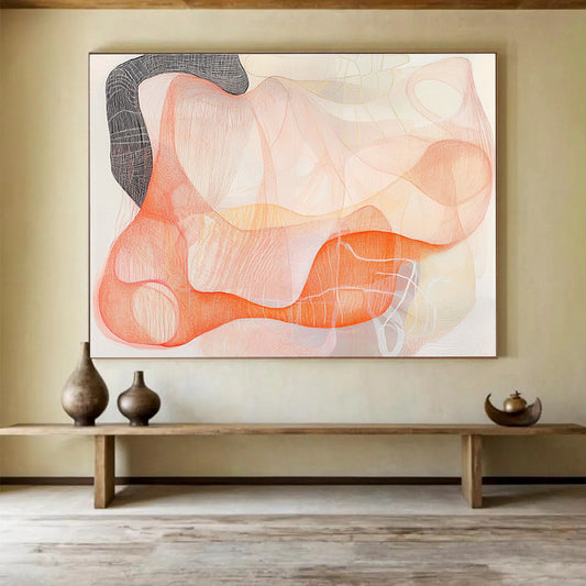 Curved Line Abstract Art for Contemporary Home Decor & Artistic Lounge SC304