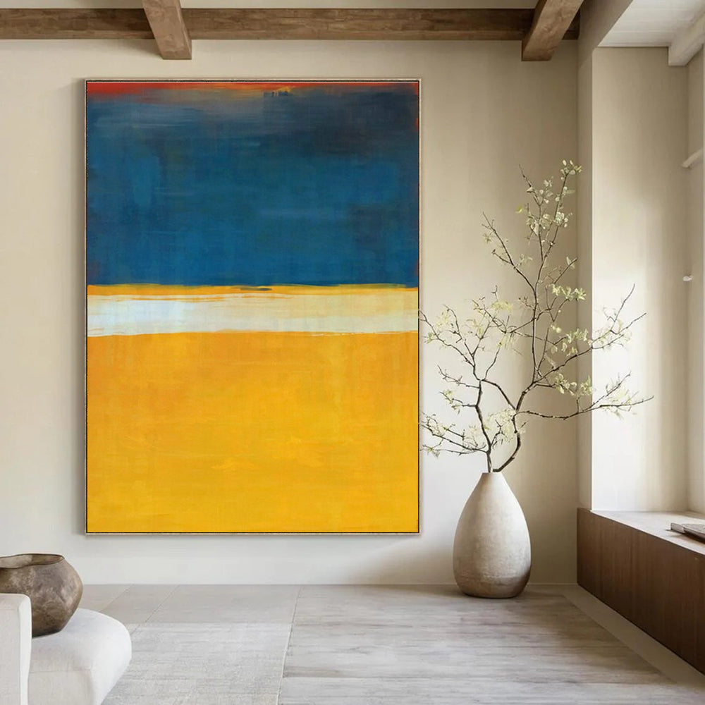 Blue - Yellow - White Art for Modern Office & Art - Loving Home DLZ2097