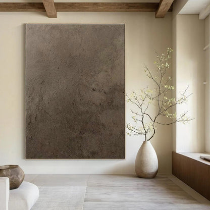 Dark Brown Solid Abstract Art for Rustic Home & Art Gallery DLZ1123