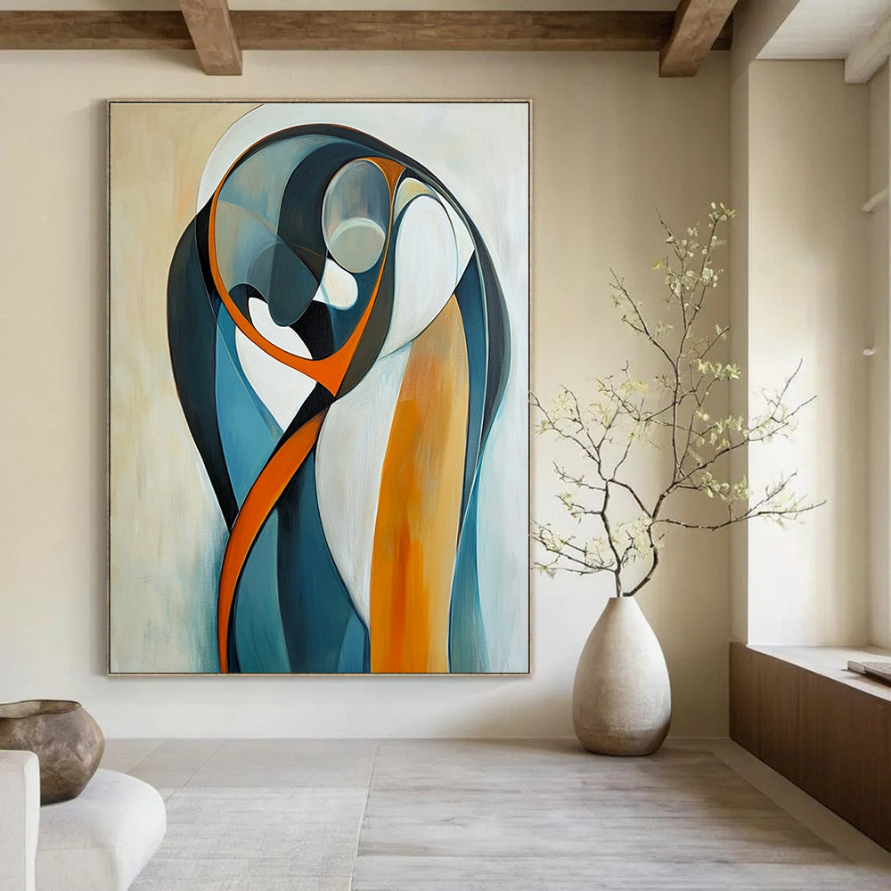 Curved Abstract Forms Art for Living Room & Gallery STSC711