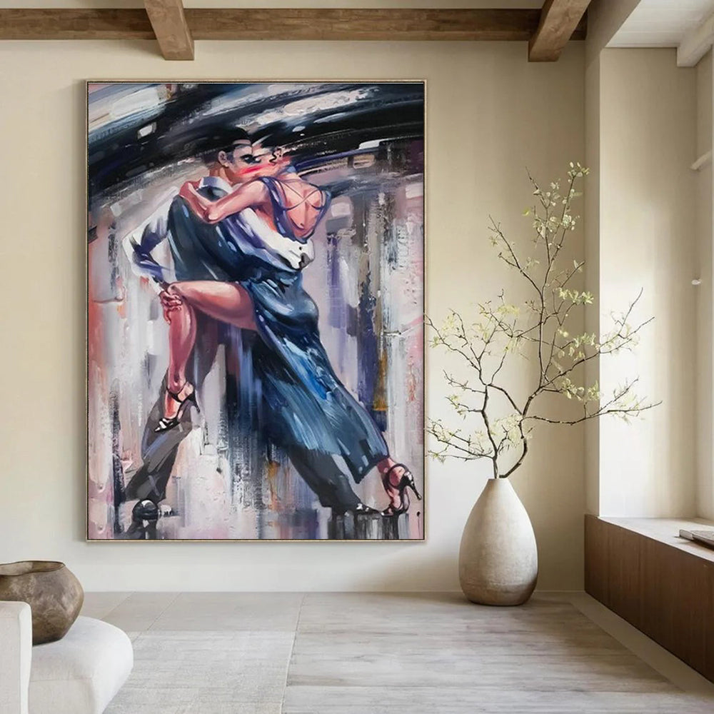 Dynamic Dance Couple Art for Ballroom & Latin Restaurant DLZ2332