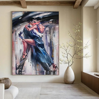 Dynamic Dance Couple Art for Ballroom & Latin Restaurant DLZ2332