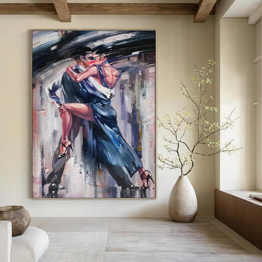 Dynamic Dance Couple Art for Ballroom & Latin Restaurant DLZ2332