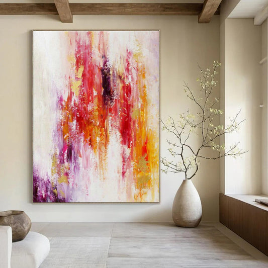 Colorful Cascade Abstract Art for Luxury Hotel Lobby Atriums DLZ0060