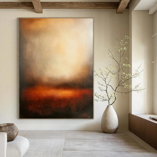 Misty Warm - Toned Abstraction Art for Spa Retreat & Cozy Bedroom STSC111
