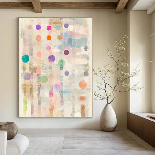 Pastel Dots & Stripes Art for Nursery & Café STSC722