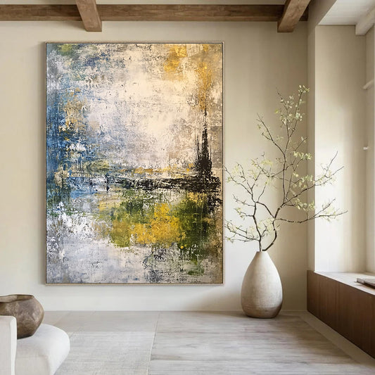 Abstract Landscape with Muted Tones for Minimalist Living Room & Art - Inspired Café STSC210