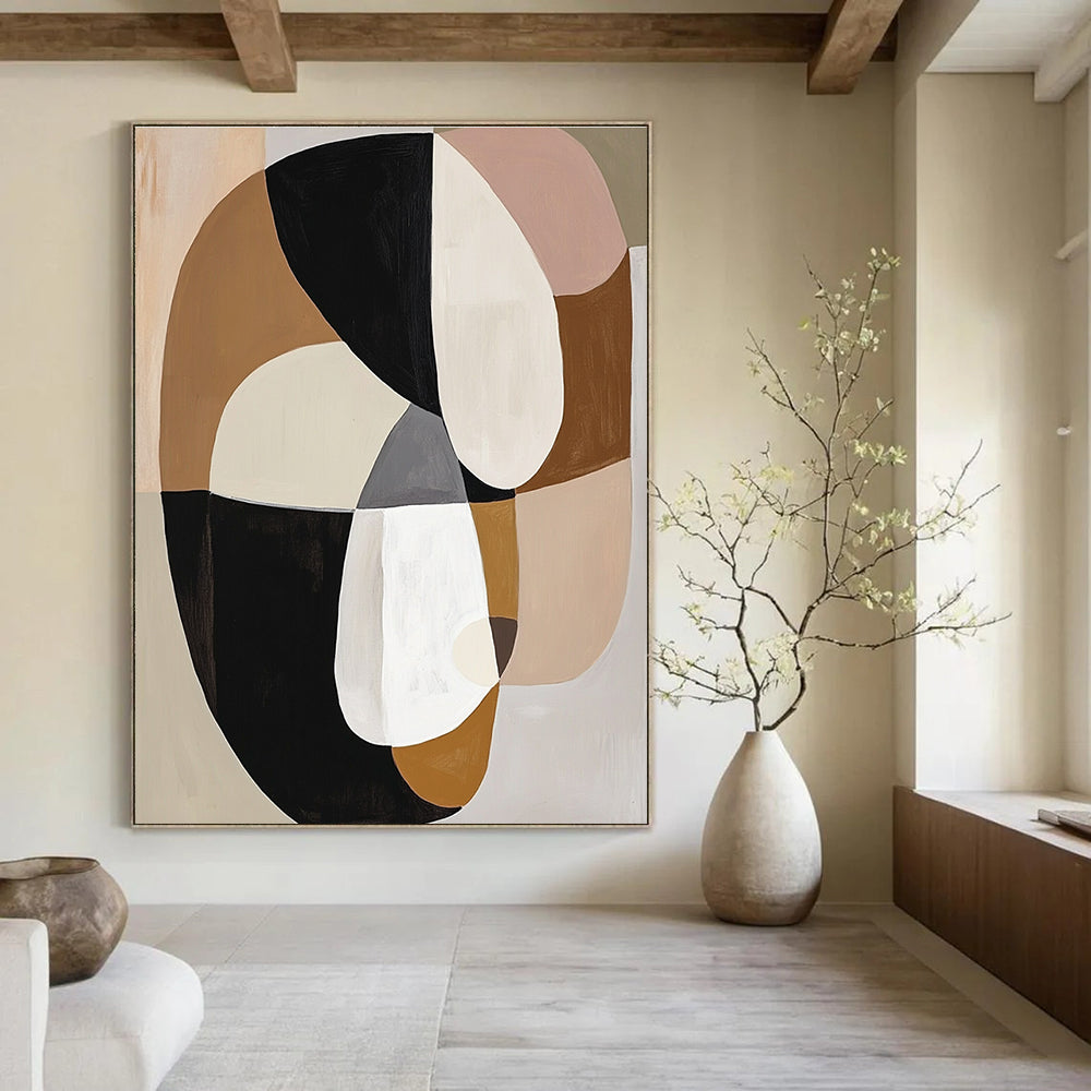 Geometric Neutral Shapes for Scandinavian - Style Home & Minimalist Office STSC740