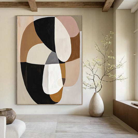 Geometric Neutral Shapes for Scandinavian - Style Home & Minimalist Office STSC740