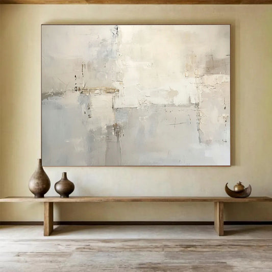 Gray - White Abstract for Contemporary Office Workspace DLZ3008