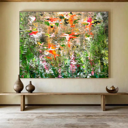 Colorful Flower Field Art for Countryside Bed - and - Breakfast Common Areas DLZ3306