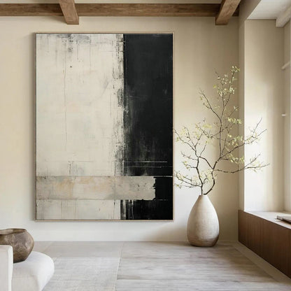 Black - White - Gray Abstract Art for Office & Living Room DLZ0333