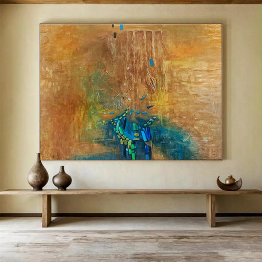 Brown - Blue Abstract Tree - Shadow Art for Creative Studio DLZ2772