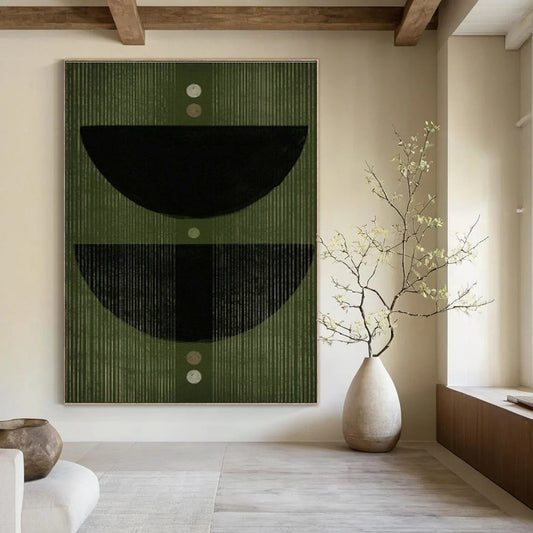 Minimalist Geometric Art for Contemporary Bedroom & Design - Focused Office DLZ1387