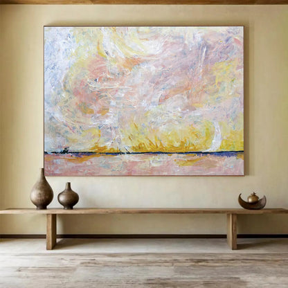 Pink - Yellow Sky Abstract for Romantic Bed and Breakfast DLZ2948