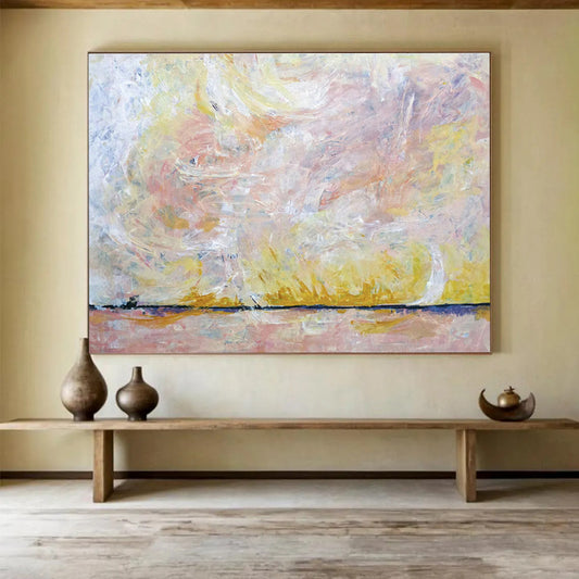 Pink - Yellow Sky Abstract for Romantic Bed and Breakfast DLZ2948