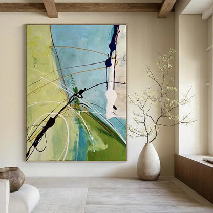 Line Abstract Art for Bohemian Home Yoga Studios DLZ0275